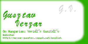 gusztav verzar business card